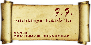 Feichtinger Fabióla névjegykártya